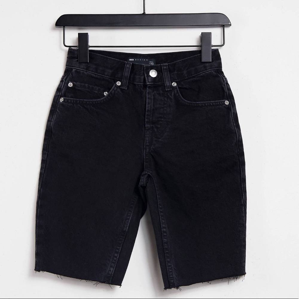 ASOS Gray Wash Denim Shorts